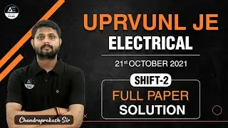 UPRVUNL FULL PAPER SOLUTION  - 21 OCT 2021 ( SHIFT 2 ) 🔥 TRICKS & TIPS BY CHANDRA PRAKASH SIR