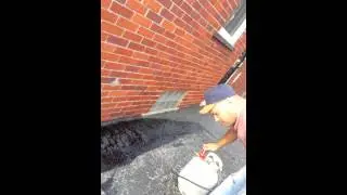 Hot dry with rubber crack sealer