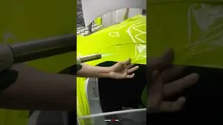 Lime green wrap on mercedesbenz