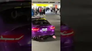 Purple Geeked Out Audi Spits Flames At Underground Meet #shortsfeed #cars #audi #automobile