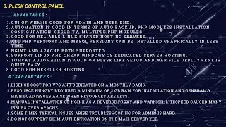 Choose the correct hosting control panel for your hosting VPS or dedicated server.