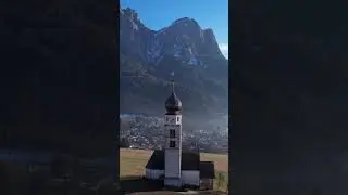 St Valentine&hearts;️ Church,Alpe di Siusi,Italy 🇮🇹&hearts;️#italy #drone #italia #sanvalentino #ValentinesDay