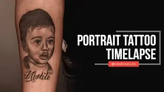 Baby Portrait Tattoo Timelapse | N.A Tattoo Studio | Tattoosbyabhishek