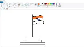 MS Paint मे तिरंगा झण्डा कैसे बनाए | How toDraw Flag in MS Paint.