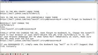 Change Yahoo Mail Theme to OLD Theme