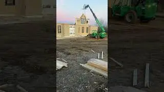 Standing 2nd Floor Walls pt2 #shorts #homestead #familybuild #construction #wood #winter #lifting