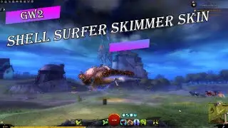 GW2: Shell Surfer Skimmer Skin in default, permafrost and shadow abyss dye