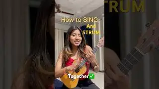 Strumming & Singing Together✅😍 Ukulele Hack #tricks #tutorial #shorts