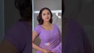 Elina Show Beauty on Purple colour saree #fashion #saree #tiktok #elina #ytviral #hersmile #short
