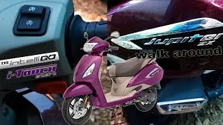 #IntelliGO Jupiter ZX Disc Automatic start stop with i-Touch silent start | Walk around | TVS