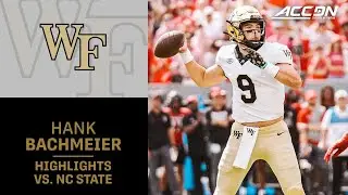 Wake Forest QB Hank Bachmeier Highlights vs. NC State
