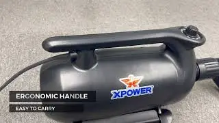 XPOWER A-16 Professional Car Dryer Blower with Mobile Dock w/Caster Wheels