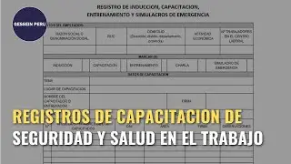 Registros de Capacitación de Seguridad y Salud en el Trabajo #prevencion #gesseinperu