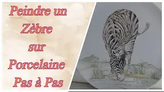 PEINTURE SUR PORCELAINE : ZÈBRE ÉTAPE PAR ÉTAPE  TECHNIQUE, ASTUCES & DÉMONSTRATION ARTISTIQUE   P 1