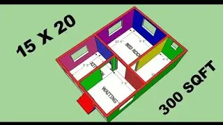15 x 20 Small House Plan | 15 x 20 House Design | 300 SqFt House Plan |  HomeDesigner MirBhai |