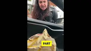 Vegan in a Leather Jacket Confronts a McDonald's Meat Eater!