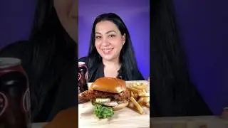 Spicy Chicken Sandwich 🌶️ #asmr #mukbang #eating #spicy #foodie