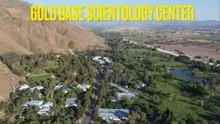 Flying over the Gold Base Church of Scientology Center in San Jacinto