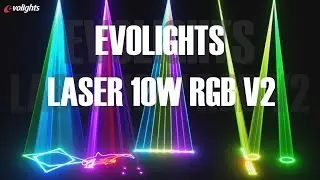 EVOLIGHTS LASER 10W RGB V2 DMX ILDA 2 - profesjonalny projektor laserowy