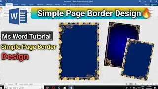 Border Design🔥in Ms Word || Golden Page Border Design || How To Create Page Border in Ms Word