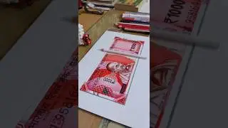 3D🔥✨ COLOUR SKETCHING😆❤️... 1000 RUPEES NOTE REALASTIC DRAWING🌍💵✍🏻 #hardworking#farzi#deadpool#art