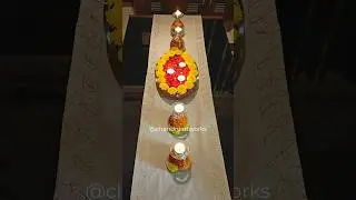 Diwali table Decor.🪔🎇🧿#viralvideo #shortvideo #diwalidecoration #diy #tabledecor #flowerdecoration