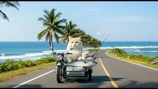 Kitten & White Cat Mom Go Fishing&mdash;She Catches a Giant Fish! | Cat Life