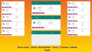 Buscar Datos - SQLite + RecyclerView -  Parte 7 | Cardview - Android Studio