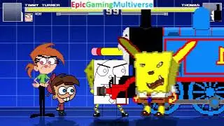 Fairly OddParents Characters (Vicky And Timmy) And SpongeBob VS Thomas The Train In A MUGEN Battle