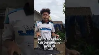 Headlamp vario 125 kzr custom pakai h4,satupaket tinggal pasang
