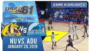 UAAP 81 Jrs Basketball: NU vs. AdU | Game Highlights | January 20, 2019