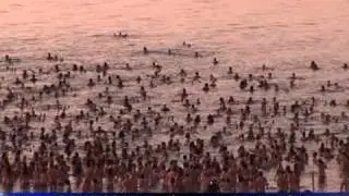 Mass nude photo shoot held in Dead Sea