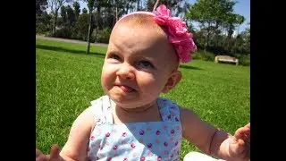 Funny Babies Reaction Touching Grass For The First Time  - Try Not To Laugh Baby Videos 2017