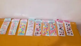 Unboxing and Review of Cartoon Puffy 3D Cute Stickers Cartoon Sticker