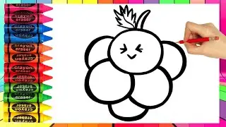 How to draw grapes for kids || grapes drawing || Drawing for kids