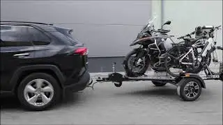 BMW R1200 GS sur remorque Lorries MT1 -Chargement facile et s&eacute;curis&eacute;
