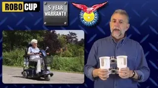 ROBOCUP CADDY CLAMP ON CUP HOLDER FOR WHEELCHAIR, WALKER, KNEE SCOOTER, CRUTCHES, POWER CHAIR