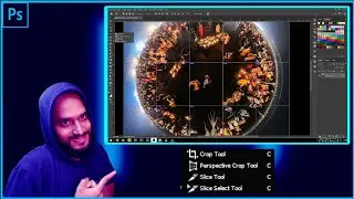 13. PHOTOSHOP Crop Tool, Perspective Crop, Slice Tool, Slice Select Tool Use Hindi में #photoshop