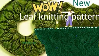 Leaf 🌿knitting pattern for sweater Cardigan /