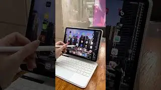 floating stand stylish iPad magic keyboard case with trackpad, white #ipad #apple #foryou #ipadpro