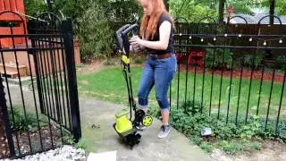 SUN JOE TJ603E 🦋Electric Tiller and Cultivator🍀16-Inch 12-Amp UNBOXING DEMO👈