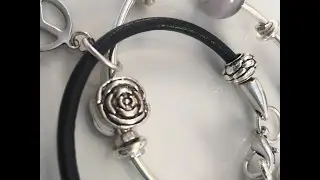 2 dubbel zwart leren armbandje met zilveren applicaties   kleurcatergorie grijs zwart zilver