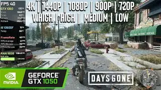 GTX 1050 | Days Gone - 4K, 1440p, 1080p, 900p, 720p - Very High, High, Med, Low