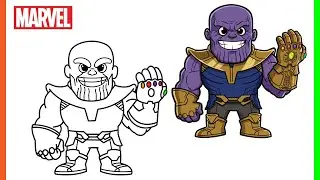 Thanos Drawing for Beginners | Marvel Villain Sketch Tutorial
