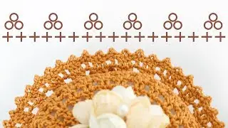 &hearts; Обвязка края с пико &hearts;  Crochetka design studio &hearts;