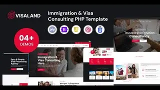Best Immigration & Visa Consulting PHP Template 2025 | Visaland + GSAP Animations ✈️