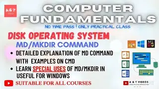 md command of ms dos | how to use md command in disk operating system
