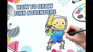 HOW TO DRAW FINN ADVENTURE TIME | FINN CARTOON DRAWING | EASY DRAWING TUTORIAL STEP BY STEP #shorts