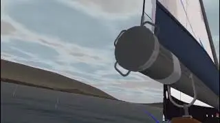 Caladh Bay Anchorage at last and a nice map fix. Anchoring in VR sailing app MVSC under sail. 