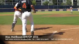 Max Mehlbaum LHP/OF 2016 TAFT HS RBI+ 2K's